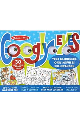 Googly eyes. bloc cu desene de colorat, animale caraghioase