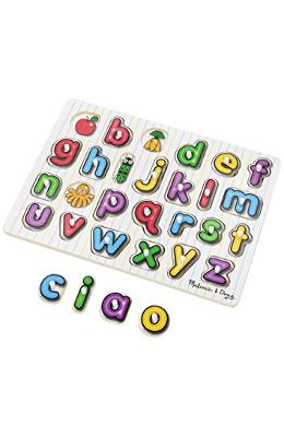 Peg puzzle, Alphabet. Puzzle din lemn, Alfabet