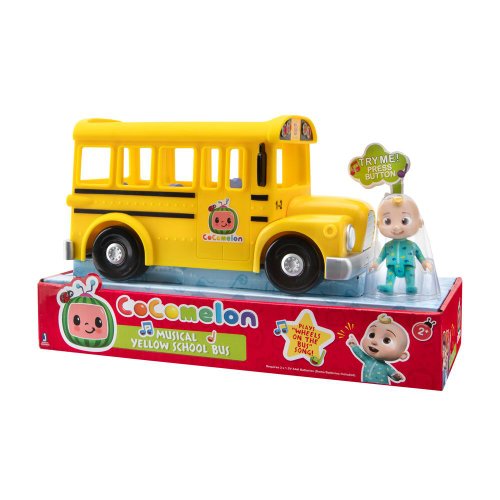 Autobuz scolar cu figurina cocomelon