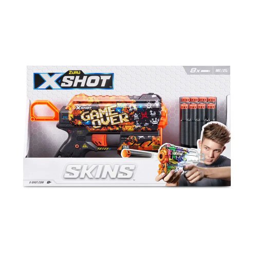 Blaster x-shot skins flux cu 8 proiectile moi