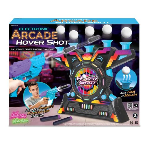Joc cu tinta electronica cu mingi plutitoare si blaster ambassador arcade hover shoot