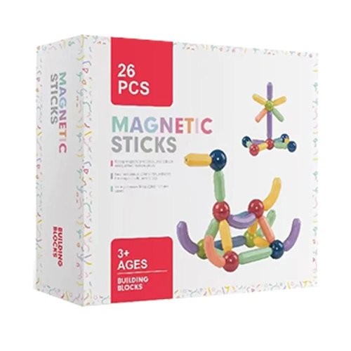 Joc de constructie cu magneti ocie magnetic sticks 26 piese