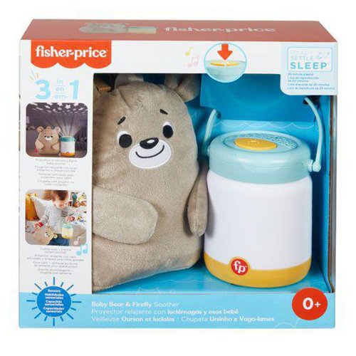 Lampa de veghe 3 in 1 cu accesorii fisher price baby bear and firefly soother