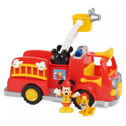Just Play Masina de pompieri cu figurina disney mickey mouse si pluto