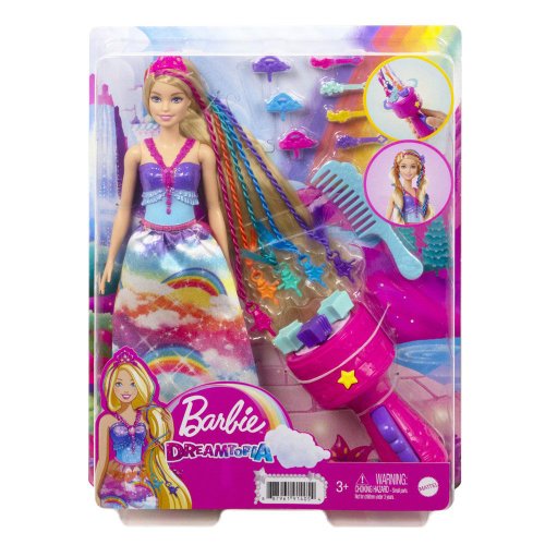Papusa barbie dreamtopia cu par impletit twist and style