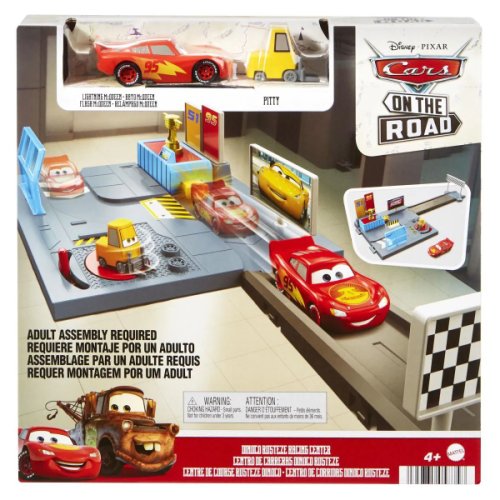 Mattel Set de joaca cu 1 masinuta cars dinoco rusteze racing center