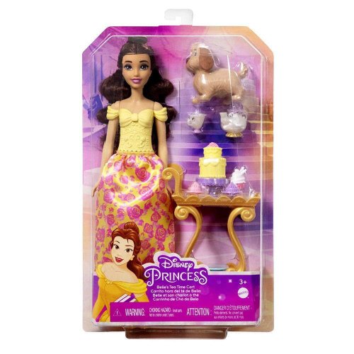 Mattel Set papusa cu accesorii disney princess belle tea party