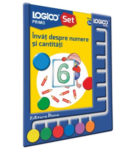 Jucaresti Logico primo - set cu tablita - invat despre numere si cantitati 5+
