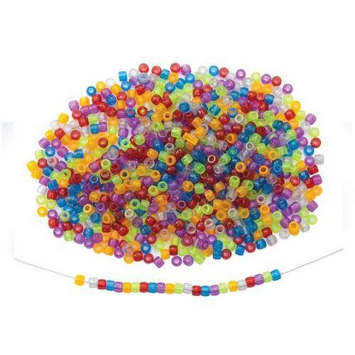 Mărgele colorate glitter - 450 de grame