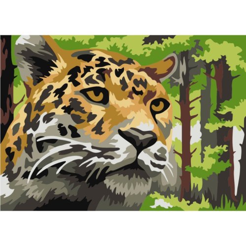 Pictura pe numere -leopardul padurii