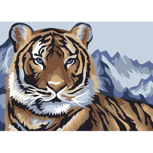 Pictura pe numere -privire de tigru