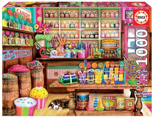 Jucaresti Puzzle cu 1000 de piese - magazin de dulciuri