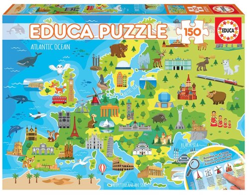 Puzzle cu 150 de piese - harta europei