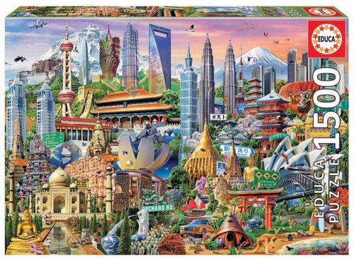 Jucaresti Puzzle cu 1500 de piese - simboluri din asia