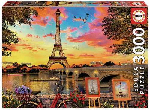 Jucaresti Puzzle cu 3000 de piese - apus de soare în paris