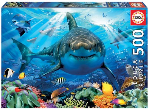 Puzzle cu 500 de piese - marele rechin alb