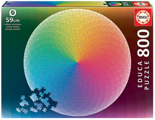 Jucaresti Puzzle rotund cu 800 de piese - arco iris