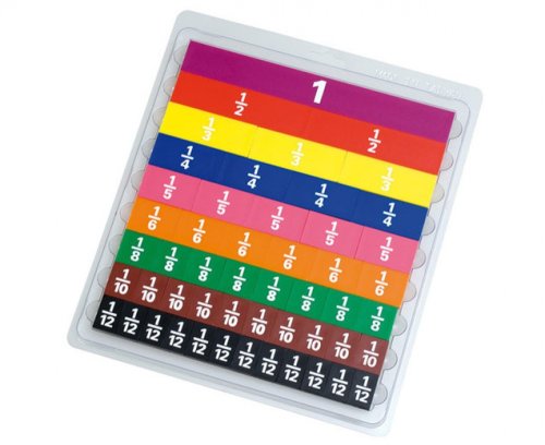 Jucaresti Set de 51 de piese colorate pentru învățarea fracțiilor cu tăbliță