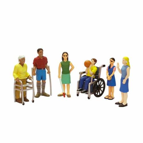 Jucaresti Set de 6 figurine - persoane cu dizabilitati