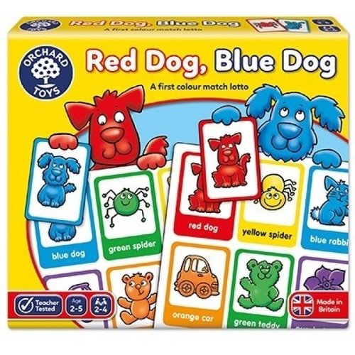 Joc educativ loto in limba engleza catelusii red dog, blue dog