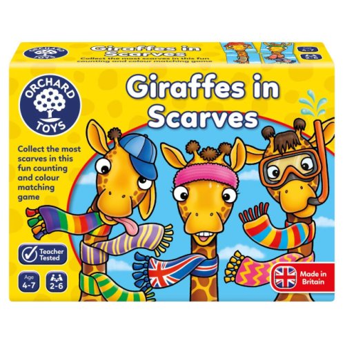Joc educativ orchard toys giraffes in scarves