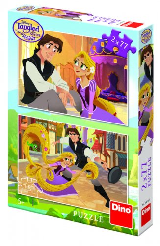 Puzzle 2 in 1 dino toys - tangled (77 piese)