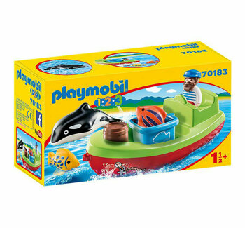Playmobil 1.2.3 - pescar cu barca