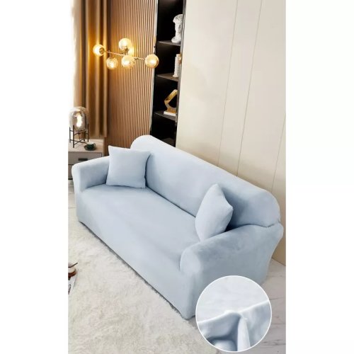 Inovius Husa elastica din catifea pentru canapea 2 locuri + fata de perna-lj332