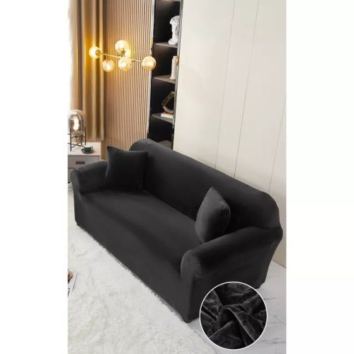 Husa elastica din catifea pentru canapea 2 locuri + fata de perna-lj333