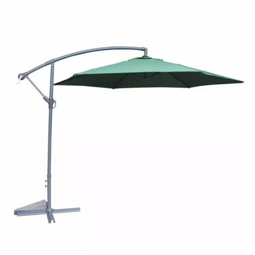 Umbrela soare pentru terasa rotunda, structura metal, verde 270 cm