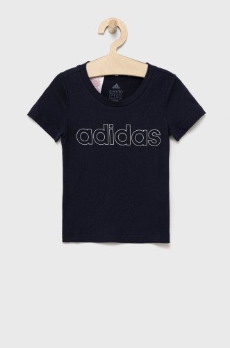 Adidas performance tricou de bumbac pentru copii culoarea albastru marin