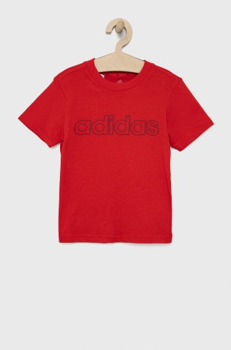 Adidas performance tricou de bumbac pentru copii hd5971 culoarea rosu, cu imprimeu