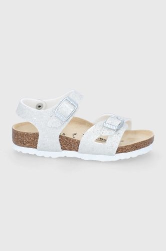 Birkenstock sandale copii culoarea alb