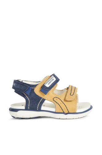 Geox sandale din piele pentru copii culoarea albastru marin
