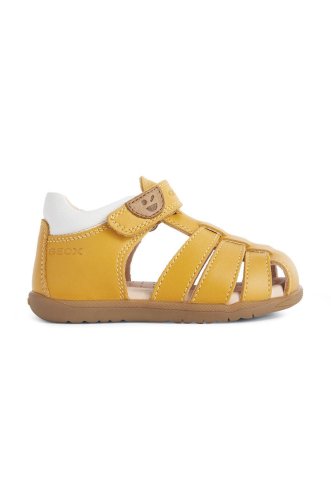 Geox sandale din piele pentru copii culoarea galben