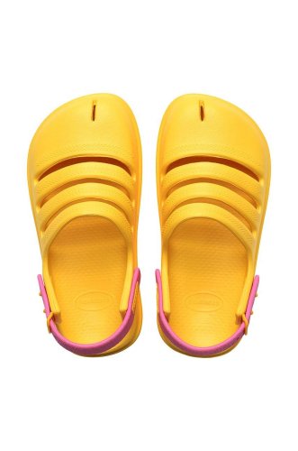 Havaianas sandale copii clog culoarea galben