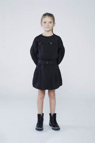 Karl lagerfeld rochie fete culoarea negru, mini, evazati