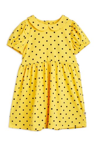 Mini rodini rochie fete culoarea galben, mini, evazati