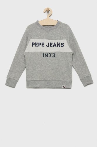 Pepe jeans bluza copii culoarea gri, modelator