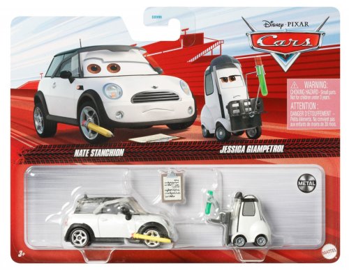 Mattel Cars3 set 2 masinute metalice nate stanchion si jessica giampetrol