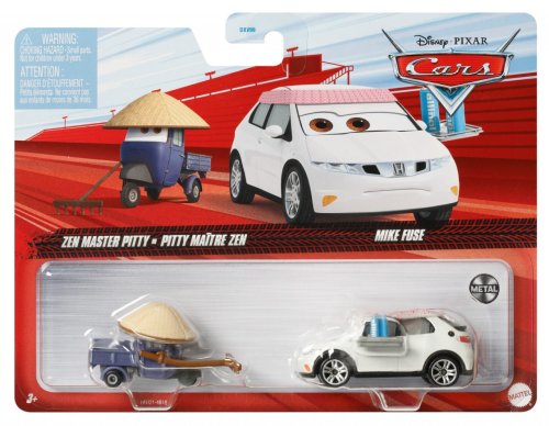 Mattel Cars3 set 2 masinute metalice zen master pitty si mike fuse