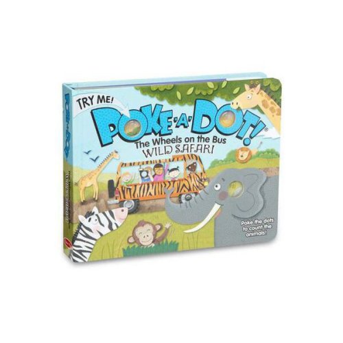 Carticica copii caravana safari - poke-a-dot melissa & doug -carte de povesti pentru copii