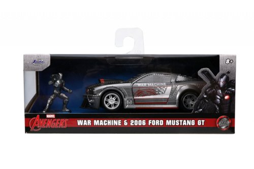 Jada marvel masinuta metalica ford mustang scara 1:32 si figurina metalica war machine