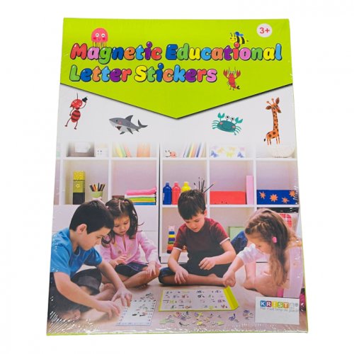 Krista Carte magnetica cu activitati educative, cu piese puzzle si tablita de scris magnetica, cu marker, literele alfabetului