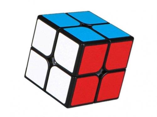 Cub rubik 2x2x2, multicolor black line, de viteza speedcube rubik