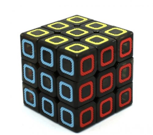 Cub rubik 3x3x3, black transparent, de viteza speedcube rubik