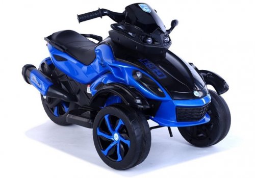 Motocicleta, atv electrica, cu 2 motoare, 12v, 5819, albastru