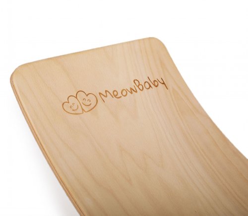 Balance board placa de echilibru din lemn pentru copii cu protectie verde meowbaby