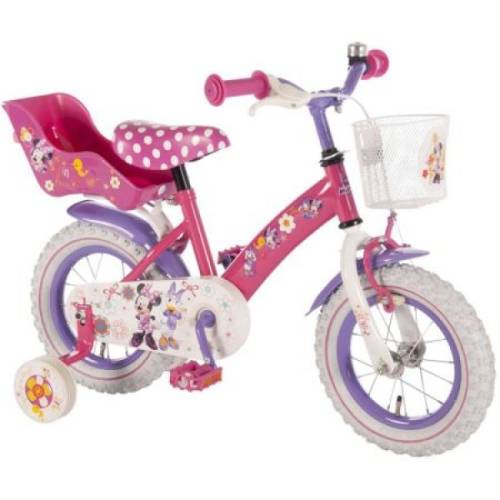 Bicicleta copii volare minnie mouse cu roti ajutatoare 12 inch