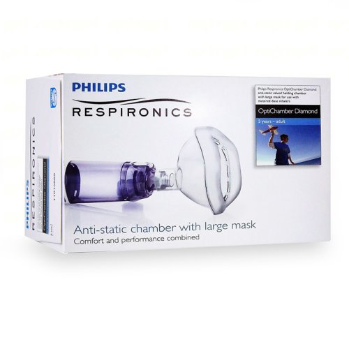 Camera de inhalare philips respironics optichamber diamond masca 5 ani - adulti